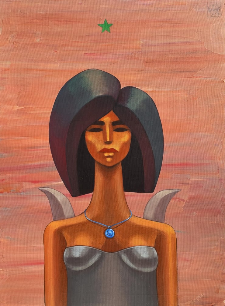 Hady Boraey Untitled, 2024 Acrylic on canvas 60 x 46 cm 23 1/2 x 18 in