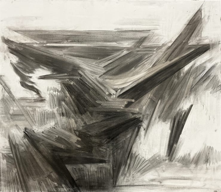 Untitled 2025 Charcoal On Canvas 130 X 110 Cm