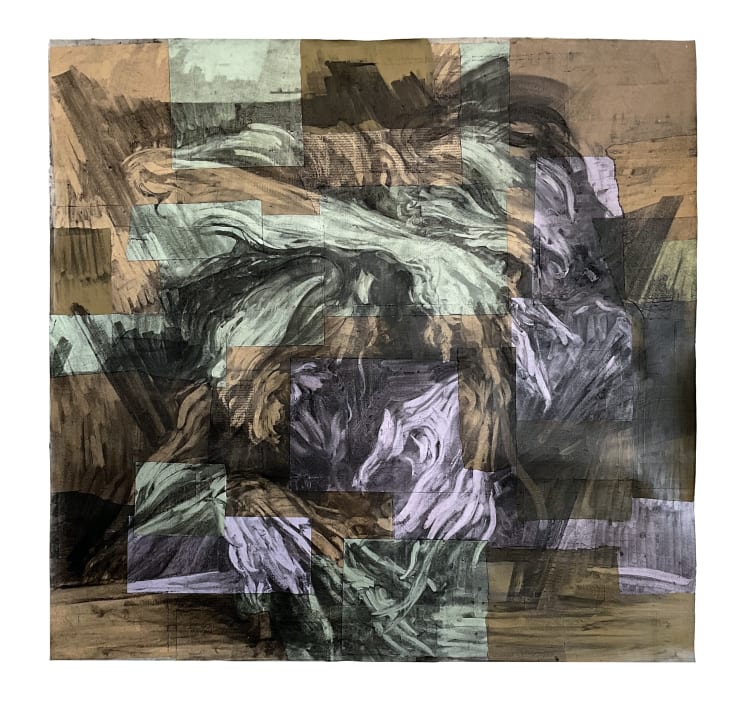 Untitled 2025 Mixed Media On Canvas 100 X 105 Cm