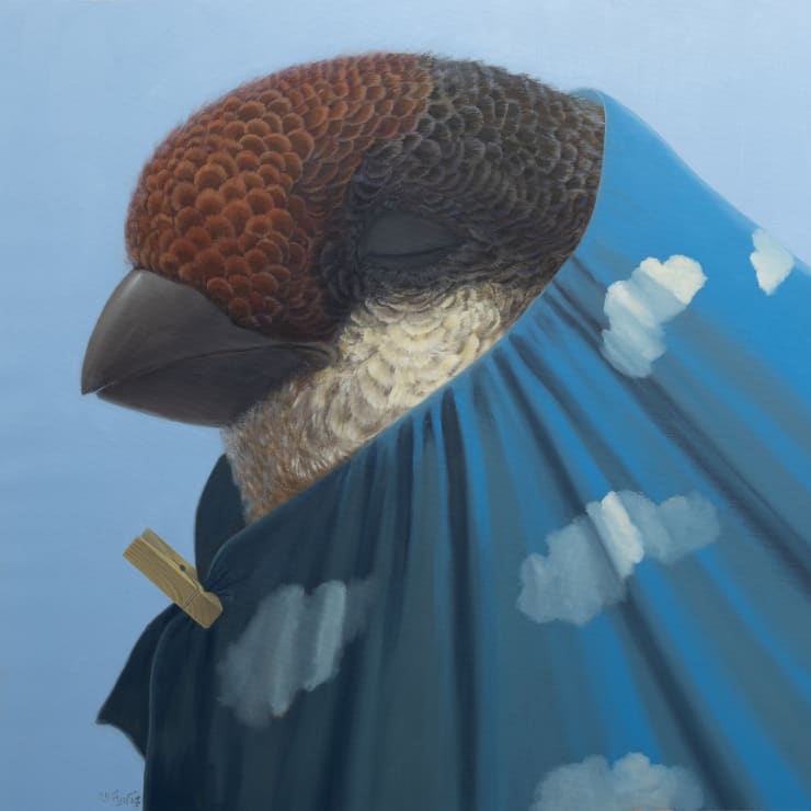 Majd Kurdieh Untitled (No hatred. Peace, peace), 2024 Oil on canvas 90 x 90 cm 35 1/2 x 35 1/2 in