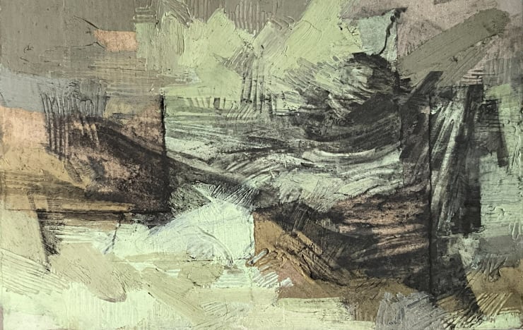 Mayar Obeido Untitled (Apple & Table Series), 2024 Mixed media on paper 15 x 21 cm 6 x 8 1/4 in