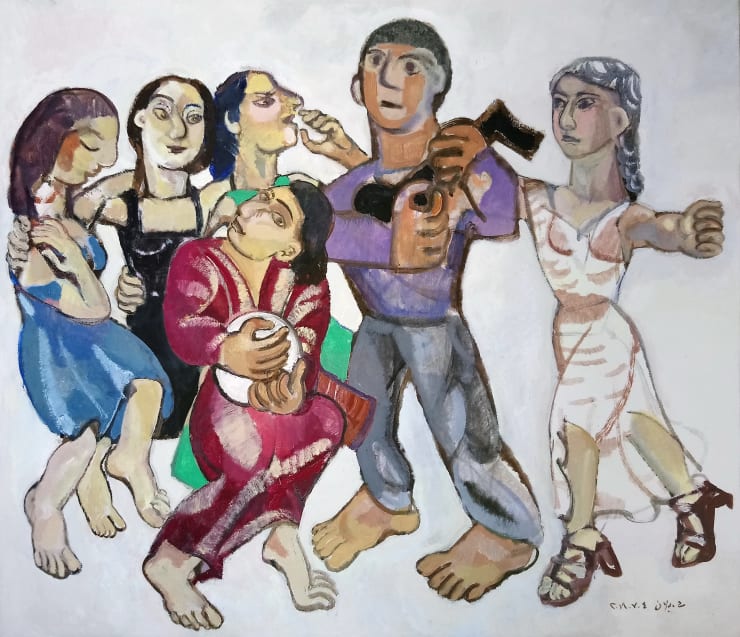 Houssam Ballan Wedding, 2019 Oil on canvas 120 x 140 cm 47 1/4 x 55 in
