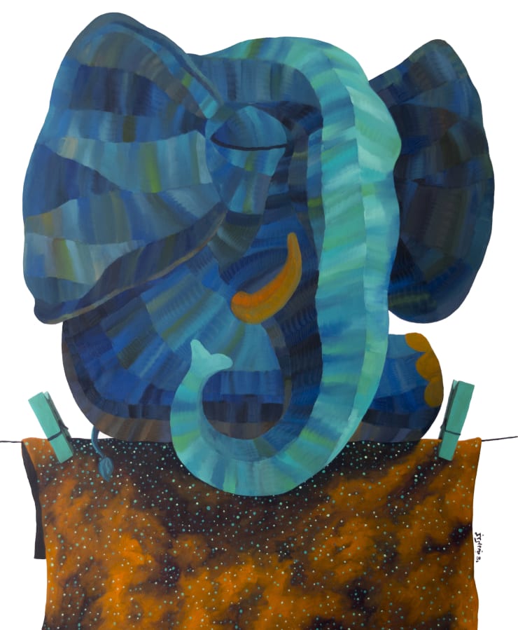 Majd Kurdieh Untitled (An Ethereal Soul), 2018 Oil on canvas 125 x 100 cm 49 1/4 x 39 1/4 in