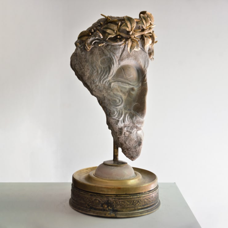 Jamil Kasha Untitled, 2022 Stone and brass 42 x 19 x 19 cm 16 1/2 x 7 1/2 x 7 1/2 in