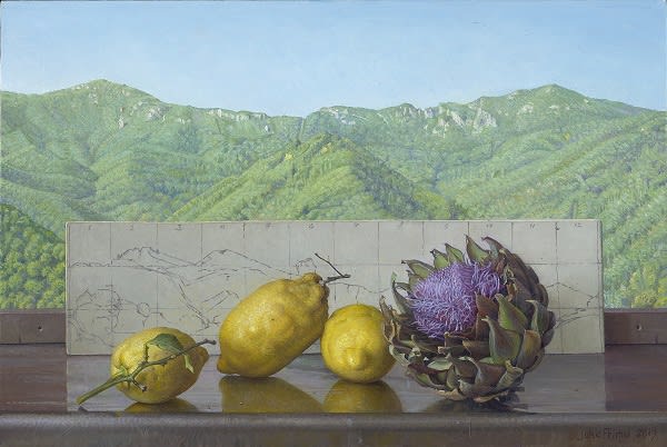 Joke Frima - Hier en Elders - 2017 - Olieverf op paneel - 40 x 60 cm