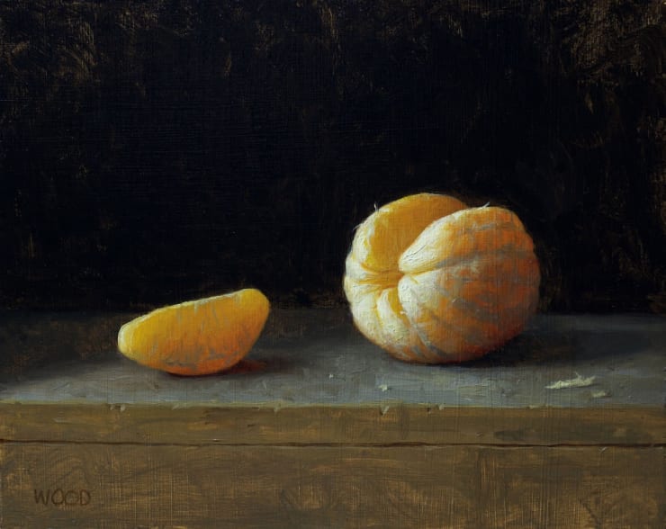 Justin Wood - Orange - 2019 - olieverf op paneel - 20 x 25 cm