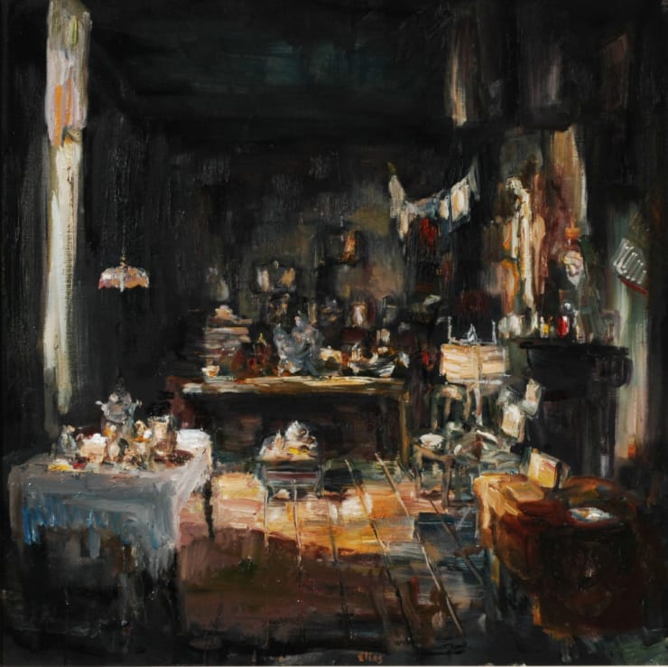 Interieur - 2018 - Olieverf op doek - 100 x 100 cm