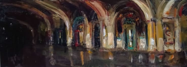 Overkapping - 2018 - Olieverf op paneel - 30 x 80 cm