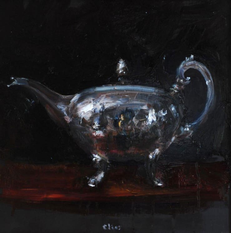 Douwe Elias - Bol Potje - 2018 - olie op paneel - 35 x 35 cm