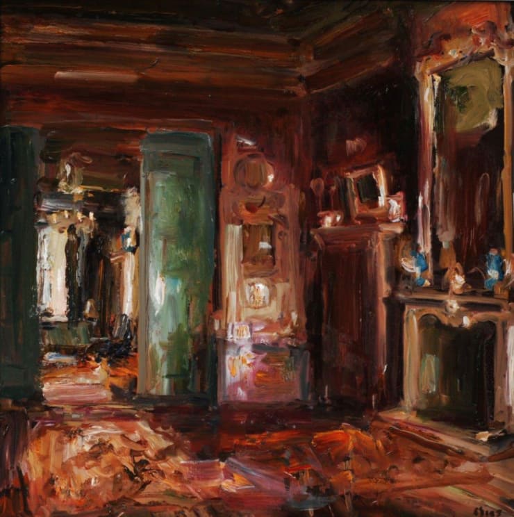 Douwe Elias - Interieur - 2018 - olie op paneel - 50 x 50 cm