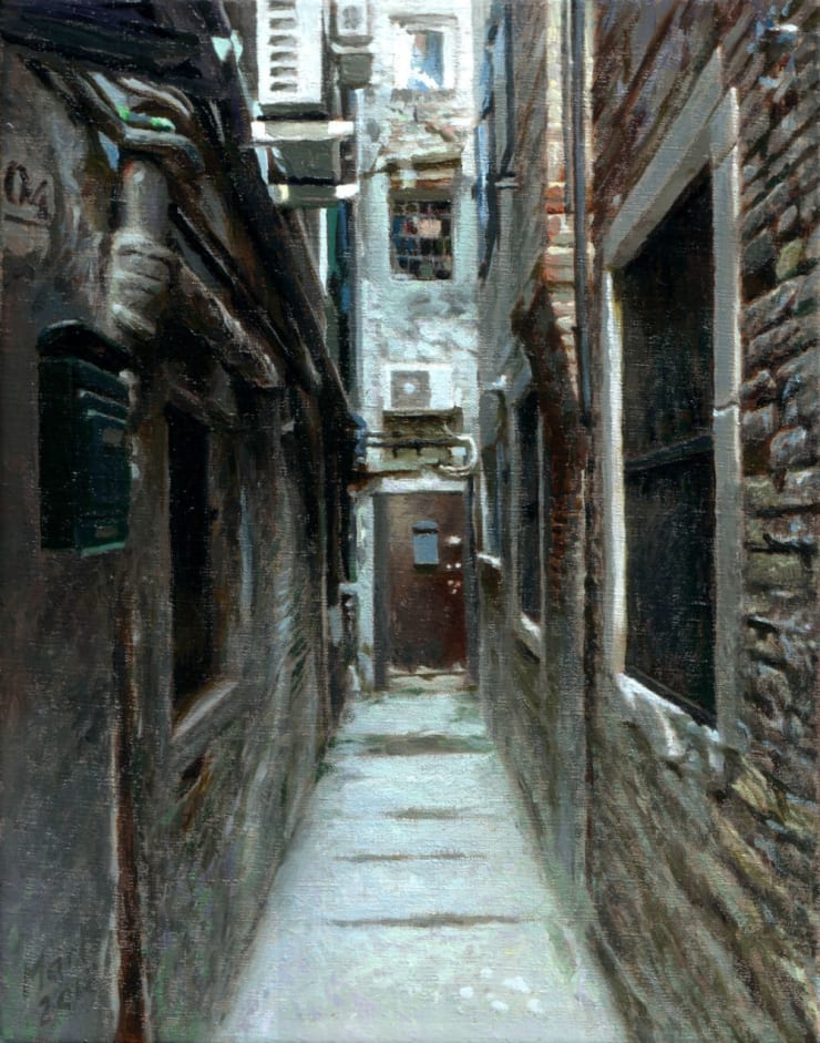 Jan Maris - Cul-de-sac III - 2018 - olieverf op doek - 30 × 24 cm