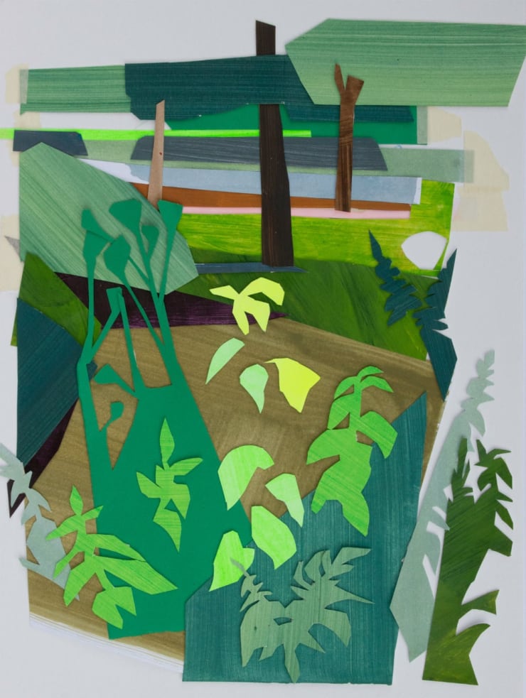 Dorine van der Ploeg - Frankendaelpark III - 2018 - collage op papier - 40 x 30 cm