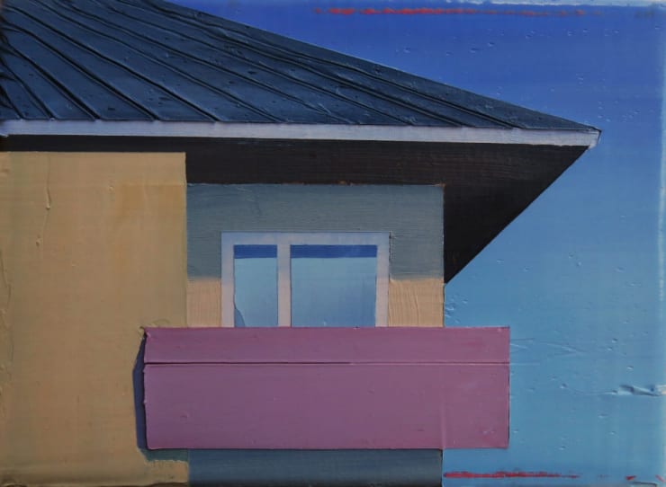 Hendrik Voerkel - Kleiner Balkon - 2018 - olieverf op doek