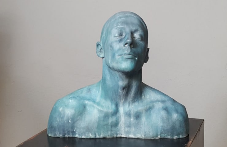 The Swimmer - 2018 - gepatineerd brons - 32 x 37 x 20 cm