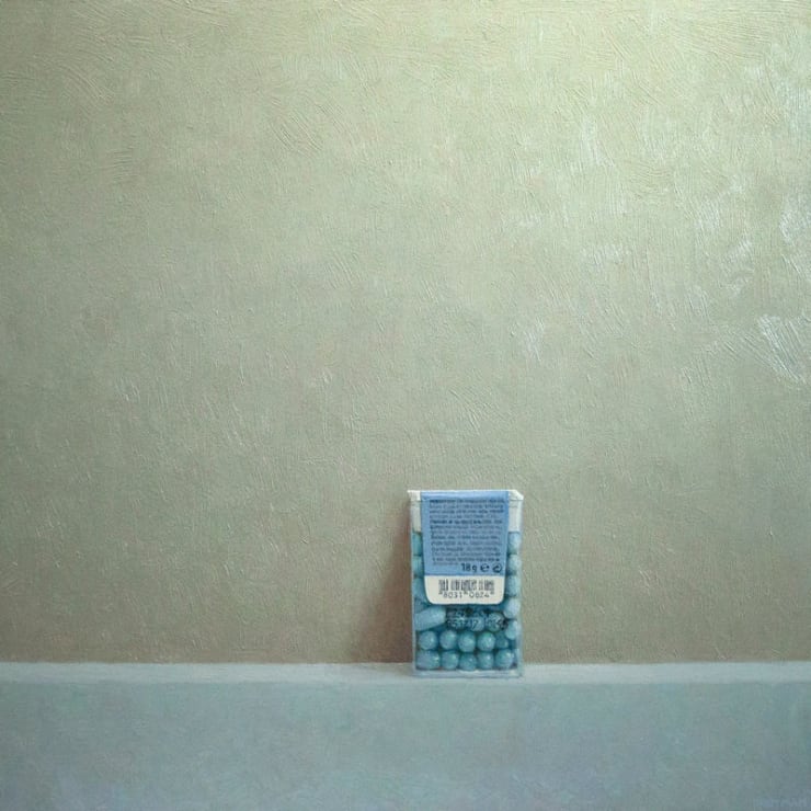 Stijn Rietman - 18 Grams - 2016 - olieverf op masoniet - 28,2 x 28,2 cm