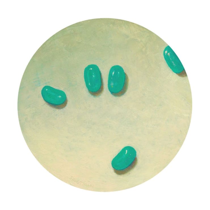 Stijn Rietman - Fivesome - 2016 - olieverf op masoniet - ø 9,5 cm