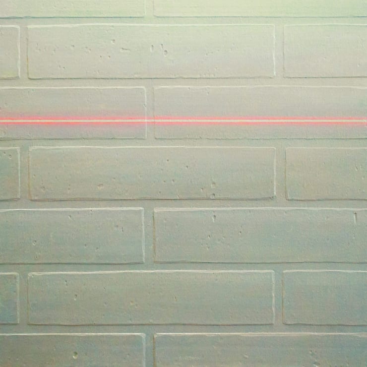 Laser op - 2018 - Olie- en Acrylverf op paneel - 31.5 x 31.5 cm