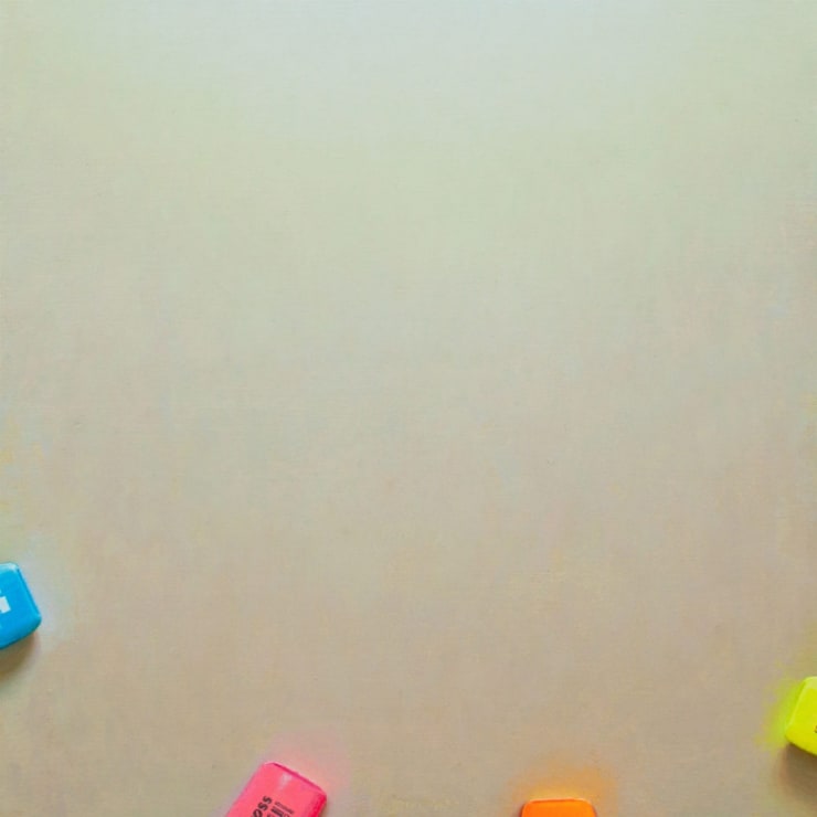 Stijn Rietman - Vergadering van Markers - 2018 - Olieverf op Masonite - 26.1 x 26.1 cm