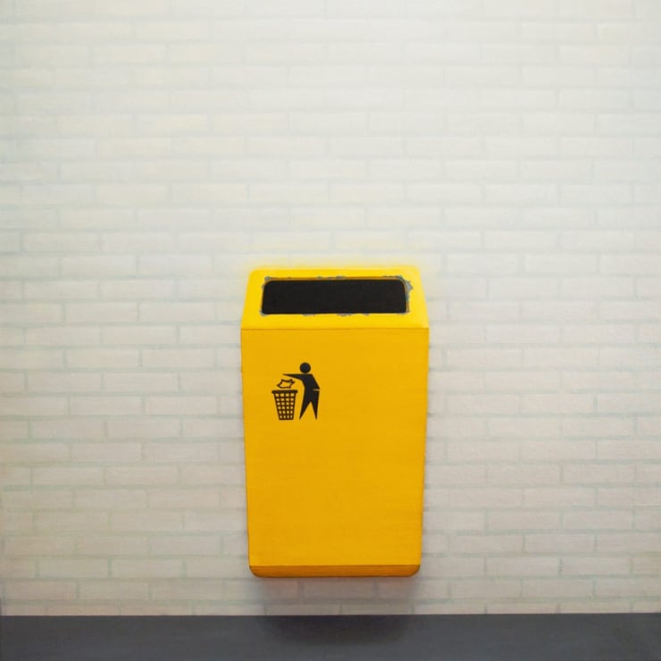 Stijn Rietman - Wegwerpstilte - 2018 - Olieverf op linnen - 90 x 90 cm