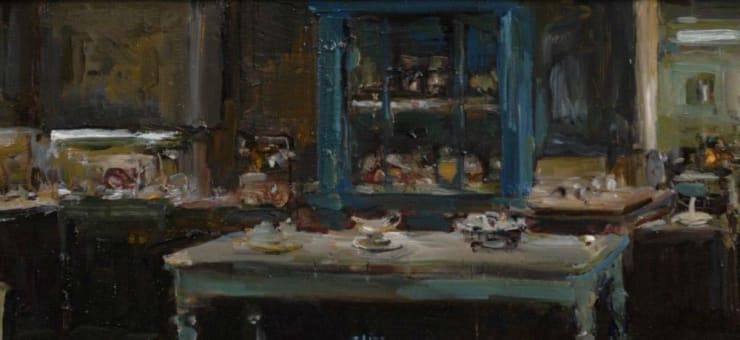 Douwe Elias - Keuken - 2017 - olieverf op paneel - 30 x 80cm