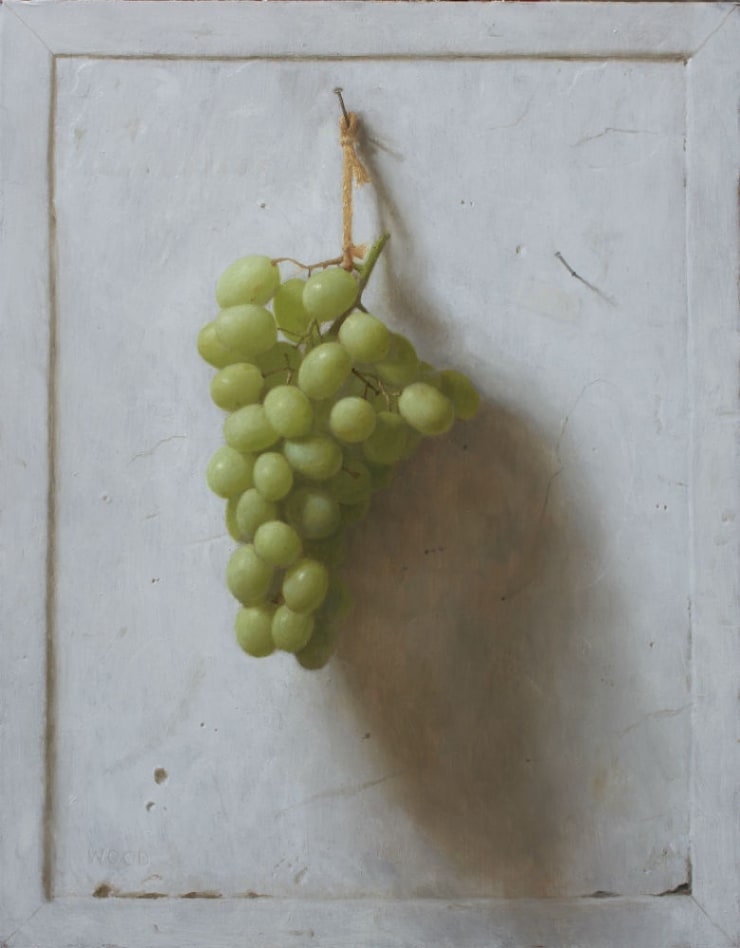 Justin Wood - Green grapes - 2017 - olieverf op paneel - 14 x 11 cm