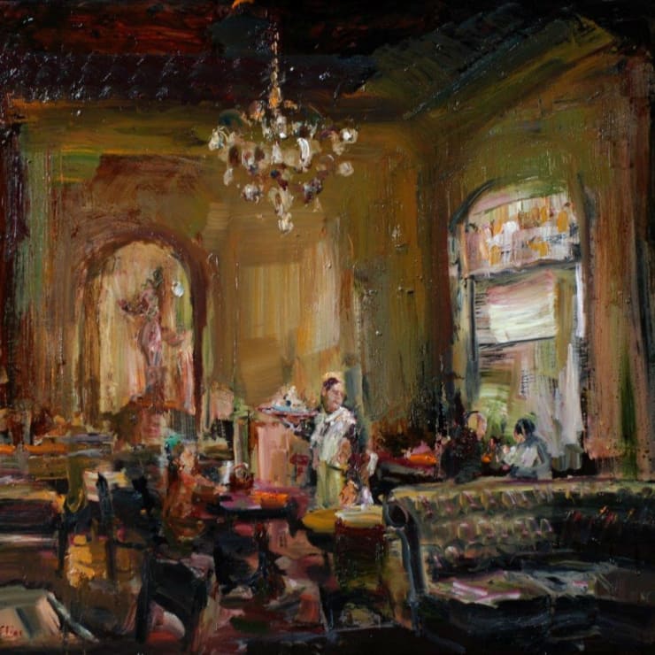 Douwe Elias - Hotel - 2017 - olieverf op paneel - 60 x 60 cm