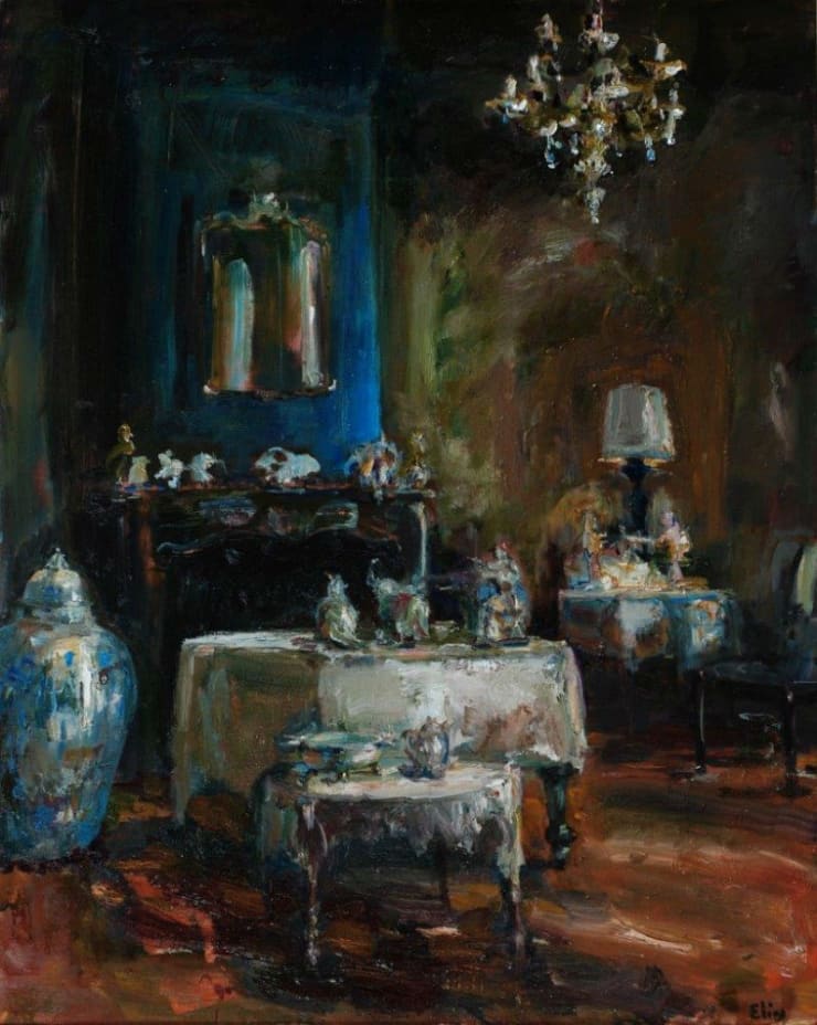 Douwe Elias - Interieur - 2017 - olieverf op doek - 150 x 120 cm