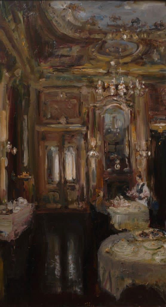 Douwe Elias - Societeit - 2017 - olie op doek - 120 x 90 cm