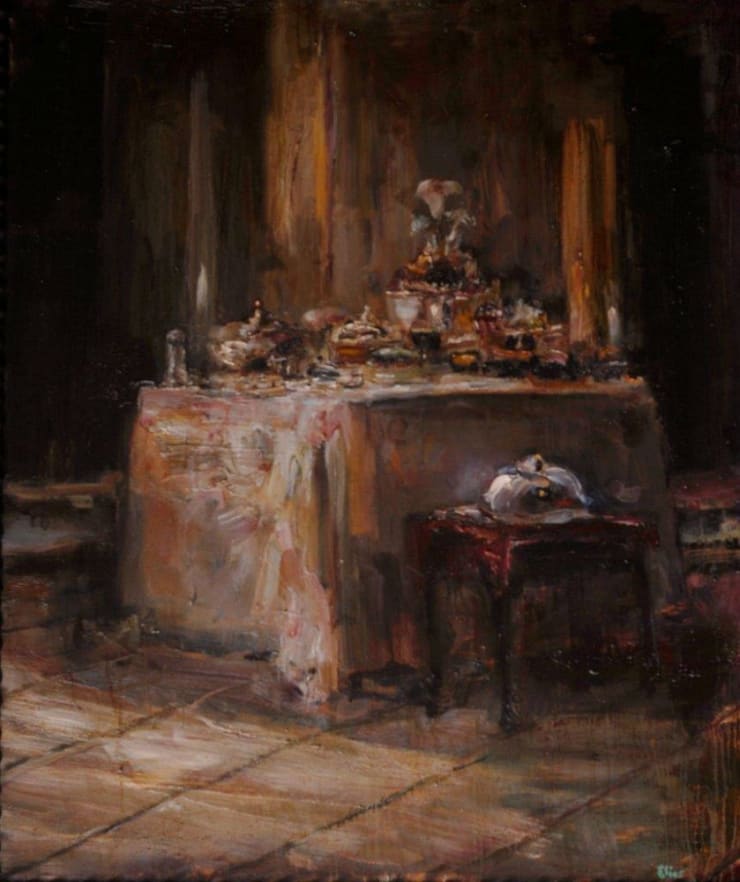 Tafel - 2017 - olieverf op doek - 120 x 100 cm