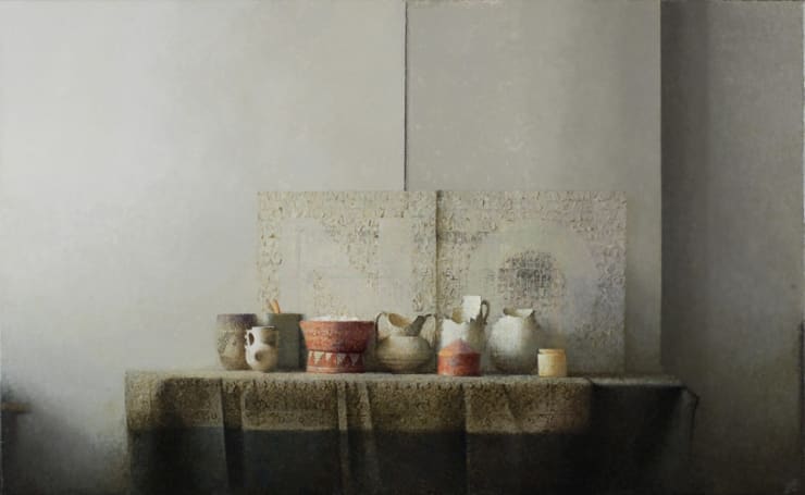 Pedro Escalona - Bodegón de las letras - 2017 - olieverf op doek - 80 x 130 cm