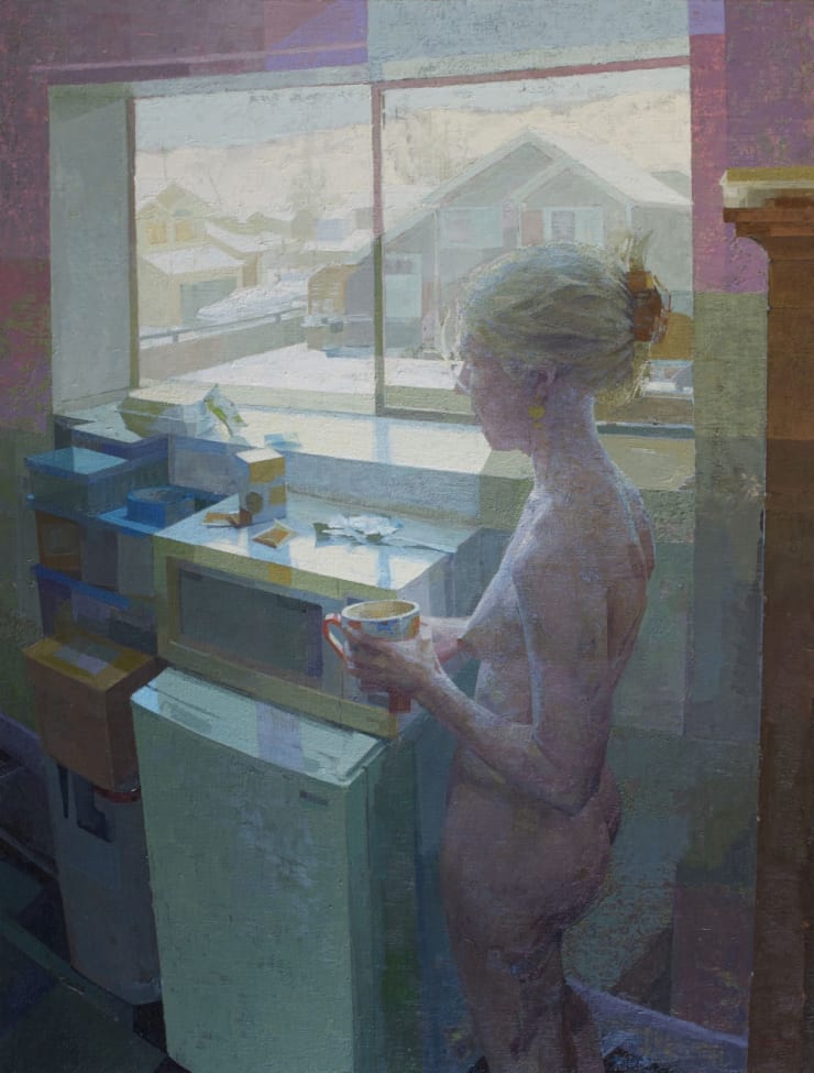 Zoey Frank - Window with Snow - 2017 - olieverf op paneel - 140 x 107 cm