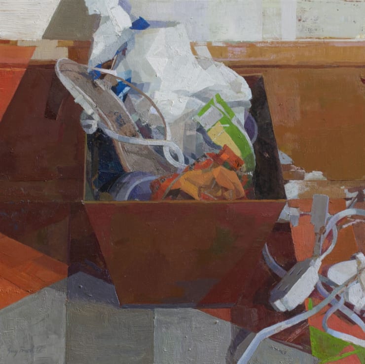 Zoey Frank - Trash Can - 2017 - olieverf op paneel - 40 x 40 cm