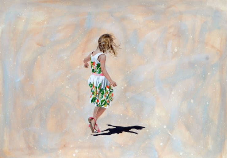 Mario Müller - Eiland meisje - 2017 - Aquarel op aquarelkarton - 70 x 100 cm