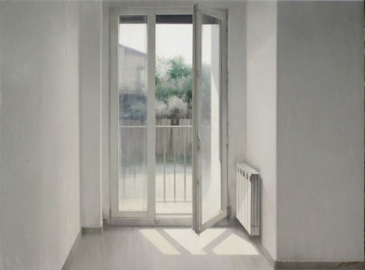 Carlos Morago - Balcon al jardin - 2017 - olieverf op paneel - 60 x 81 cm