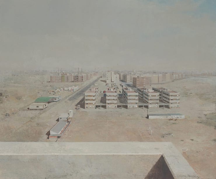 Joseba Sánchez Zabaleta - Paseo de los tristes - 2017 - olieverf op paneel - 50 x 61 cm