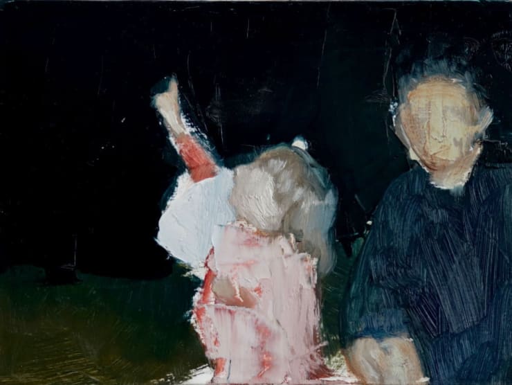 Nicolas Sanchez - Night Out - 2017 - olieverf op paneel - 15 x 15 cm