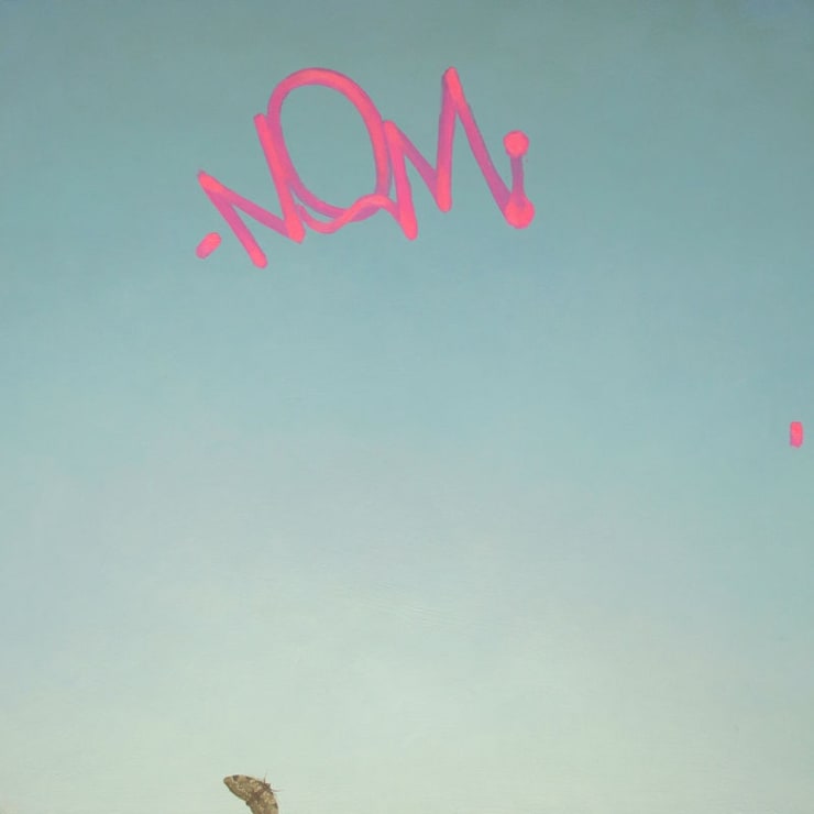 Stijn Rietman - A Tag and a Moth - 2016 - olieverf op masoniet - 50,7 x 50,7 cm