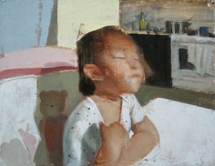 Nicolas Sanchez - Guanajuato Breakfast - 2017 - olieverf op doek - 35,5 x 45,5 cm