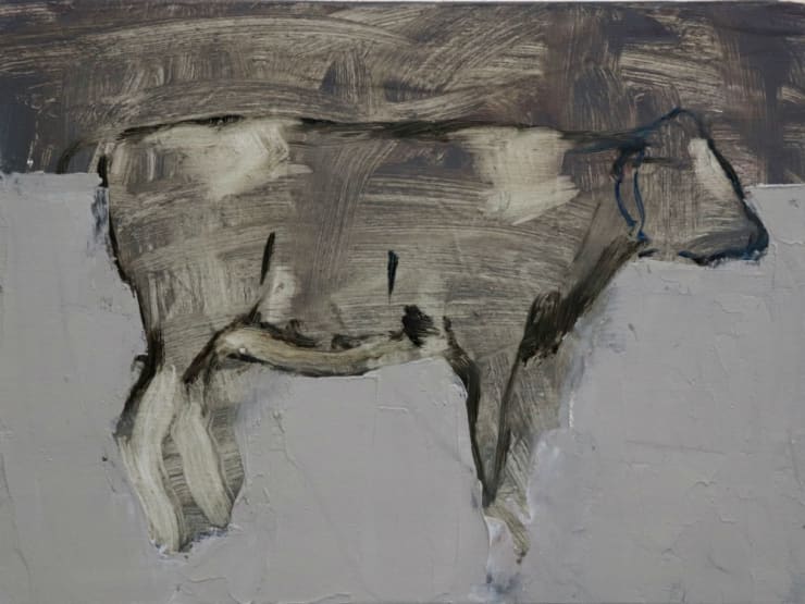 Nicolas Sanchez - Fuzzy tv - 2017 - olieverf op paneel - 15 x 20 cm