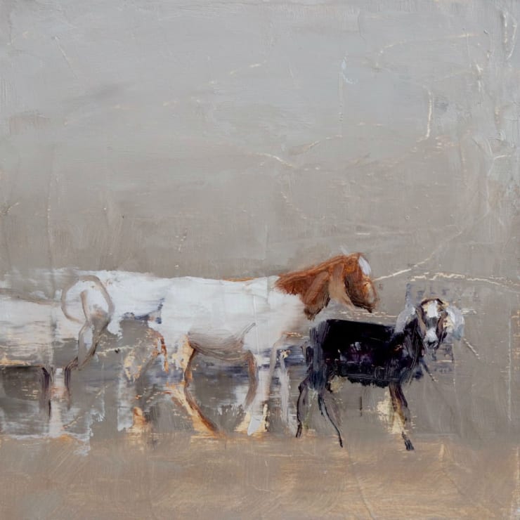 Nicolas Sanchez - Manteca - 2017 - olieverf op paneel - 20 x 20 cm