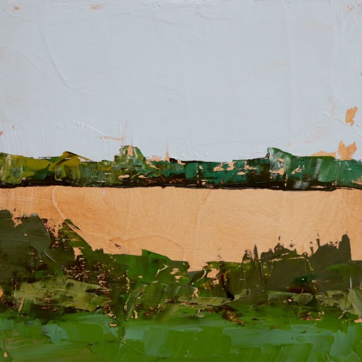 Nicolas Sanchez - Midwest landscape - 2017 - olieverf op paneel - 20 x 20 cm