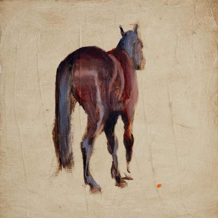 Nicolas Sanchez - Pages - 2017 - olieverf op paneel - 20 x 20 cm