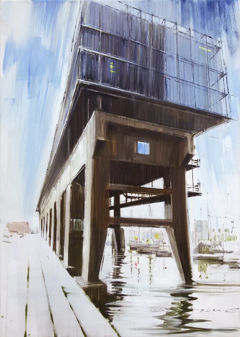 Pauline van Buringen - Kraanspoor - 2016 - olieverf op doek - 50 x 70 cm