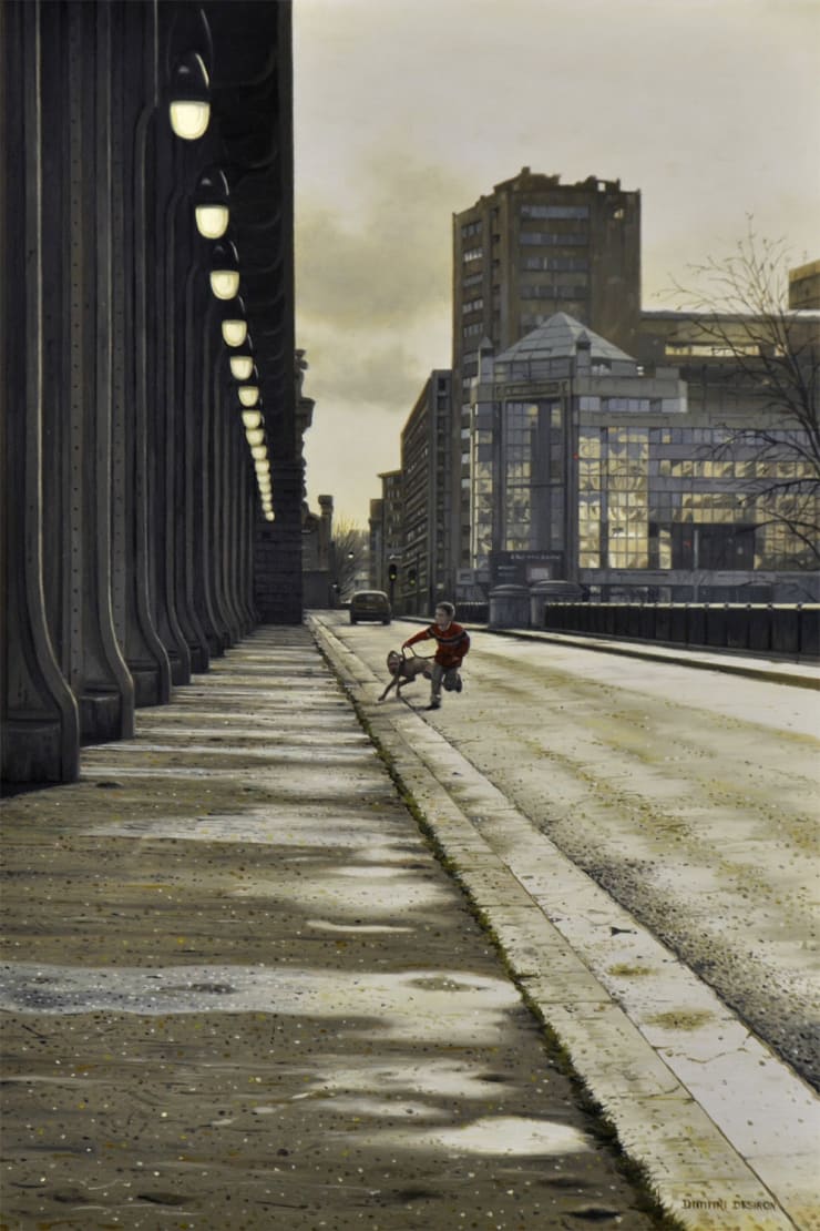 Dimitri Desiron - Bridge - 2016 - olieverf op paneel - 20 x 30 cm