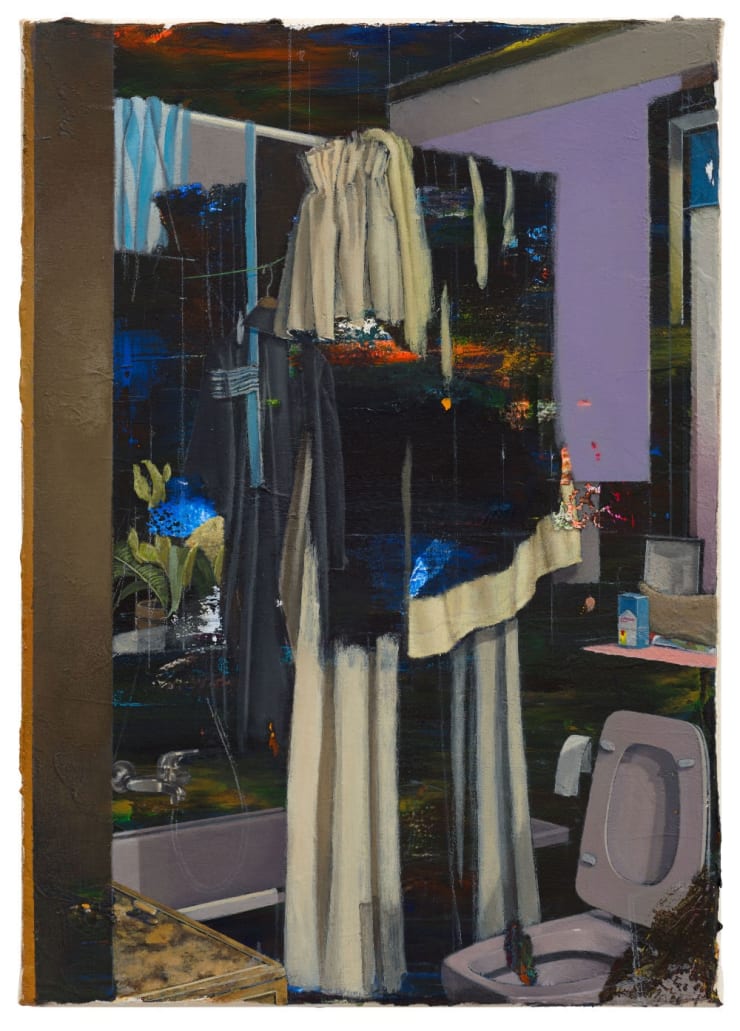 Carlos Sagrera - Before the shower - 2016 - acrylverf op doek - 41 x 29 cm