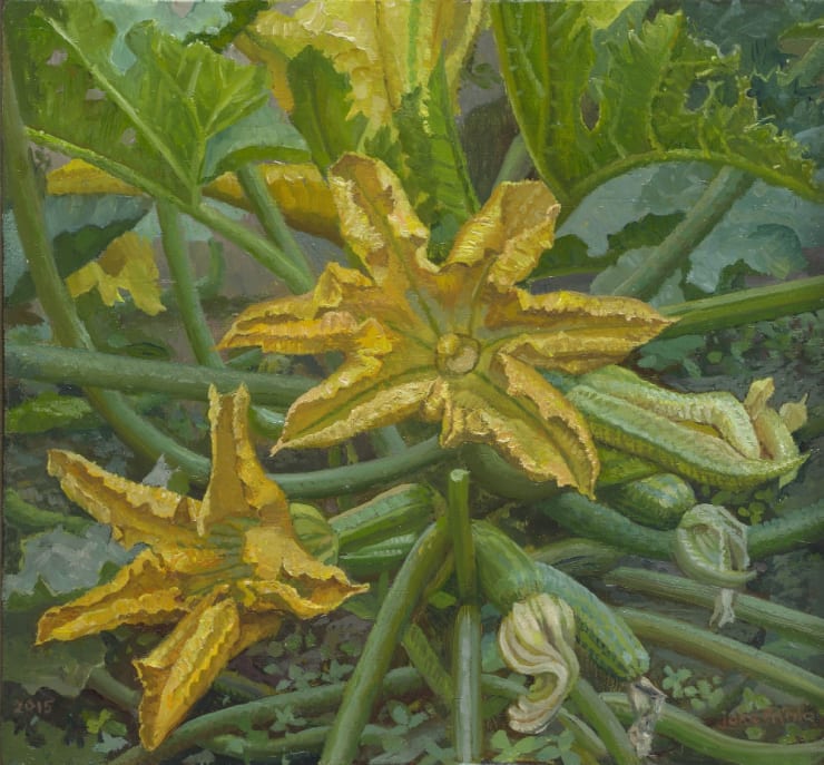 Joke Frima - Courgette - 2016 - olieverf op paneel - 20 x 21 cm