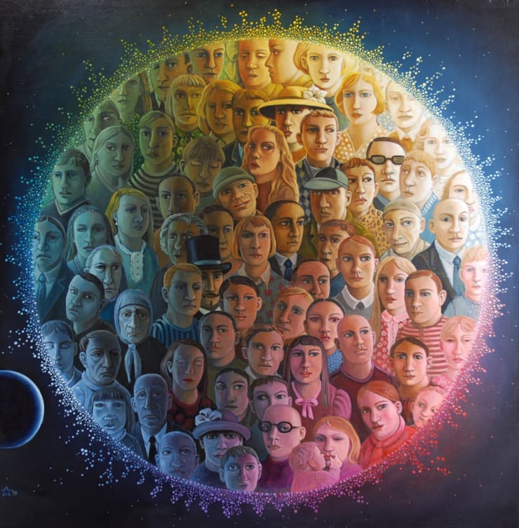 Bernardien Sternheim - Sterrenstof - 2015 - Olieverf op doek - 120 x 120 cm