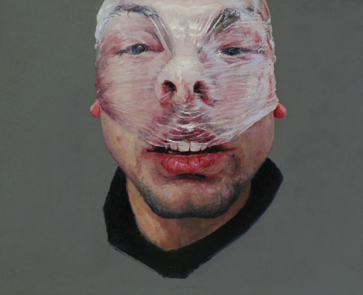 Stijn Rietman - Magnetronfolie - 2015 - olieverf op masoniet - 21.5 x 26 cm