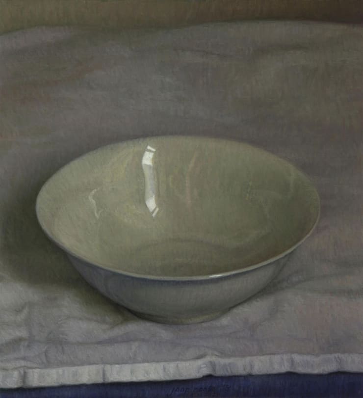 Jaap Roose - Schaaltje in zacht licht - 2015 - Olieverf op paneel - 25 x 23 cm