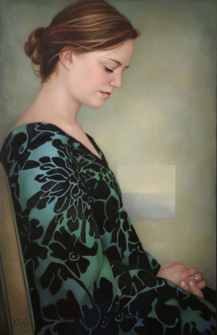 Ellen de Groot - Zeezicht - 2015 - olieverf op paneel - 31 x 48 cm